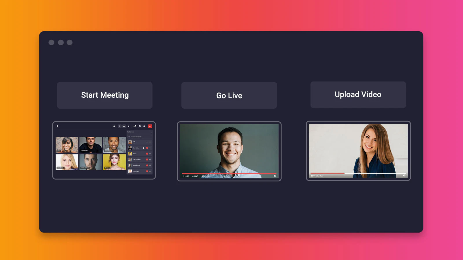 screenshot of Video sdk